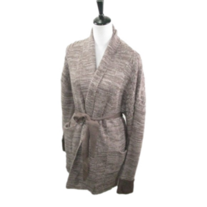 Simply Vera Vera Wang Tan 3/4 Length Wrap Cardigan Size Large